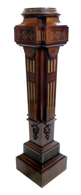 Lot 477 - Early 19th century rosewood veneered aesthetic design pedestal.