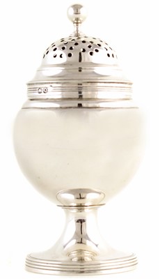 Lot 1 - Georgian silver sugar caster