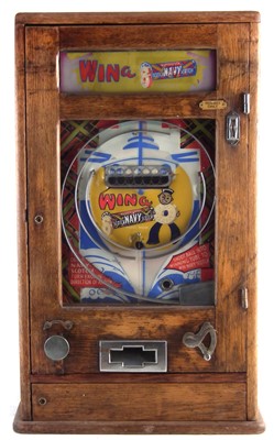 Lot 86 - Whales Redcar Win a Navy Butterscotch penny slot pinball machine
