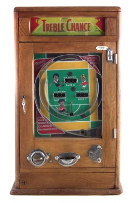 Lot 95 - Oliver Whales 'Treble Chance' penny slot pinball machine