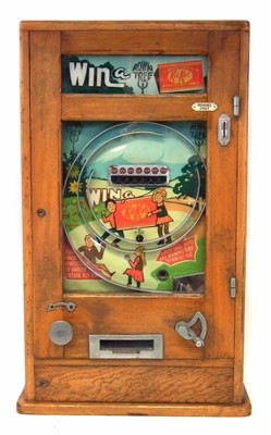 Lot 119 - Oliver Whales Win a Rowntree Kitkat Allwin penny slot pinball machine