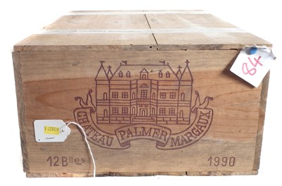 Lot 98 - Chateau Palmer Margaux, 1990, original wooden case.