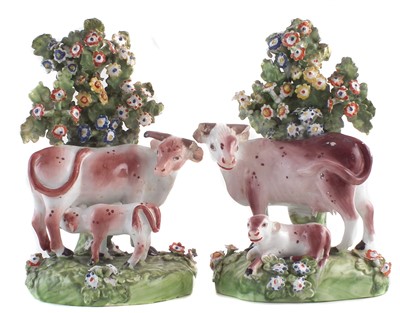 Lot 208 - Pair of Derby cow and calf groups