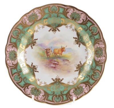 Lot 254 - Royal Worcester plate signed E. Townsend