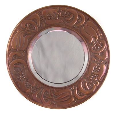 Lot 188 - Copper framed mirror by Mawson Keswick