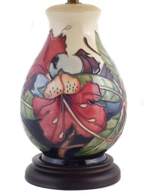 Lot 242 - Moorcroft Lamp and shade