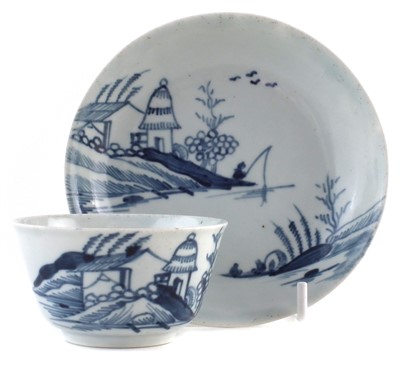 Lot 210 - Liverpool teabowl and saucer circa 1765 William Reid or Richard Chaffers