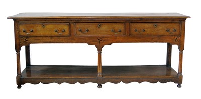 Lot 467 - George III oak dresser base.