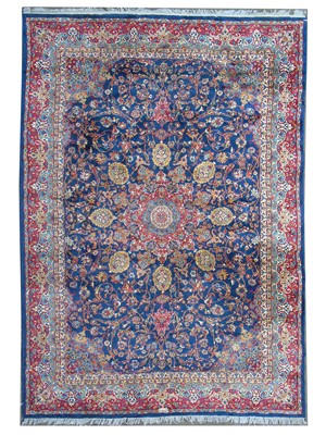 Lot 481 - Late 20th century Kerman design carpet.