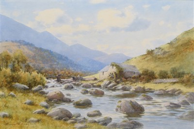 Lot 441 - Warren Williams, "Beddgelert, Old Mill", watercolour.