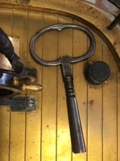 Lot 292 - Late 19th century French gilt brass and steel novelty 'quarterdeck' mantel clock