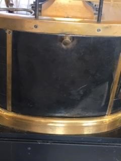 Lot 292 - Late 19th century French gilt brass and steel novelty 'quarterdeck' mantel clock