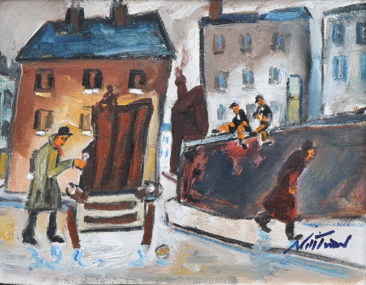 Lot 394 - William Turner, "The Organ Grinder", oil.