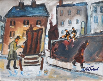 Lot 394 - William Turner, "The Organ Grinder", oil.