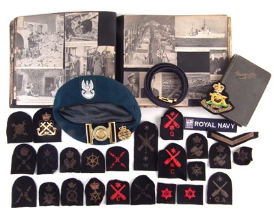Lot 181 - Royal Navy uniform items