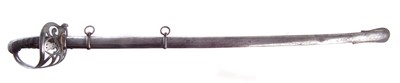 Lot 166 - Kings Own Staffordshire Rifles 1822 pattern sword and scabbard.