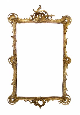 Lot 539 - Mid 19th century rectangular bevelled glass mirror.
