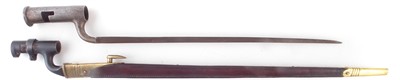 Lot 118 - Brown Bess socket bayonet and one other socket bayonet and scabbard