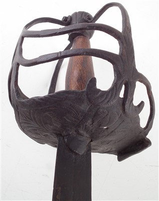 Lot 145 - Basket hilted mortuary sword