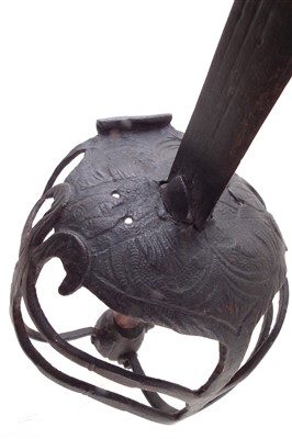 Lot 145 - Basket hilted mortuary sword