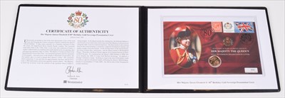 Lot 27 - A Westminster Mint, 2006 Queen Elizabeth II 80th Birthday Gold Sovereign presentation cover.