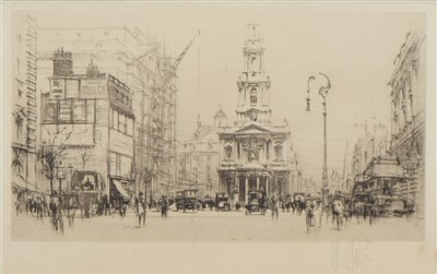 Lot 278 - William Walcot, "The Strand", signed etching.