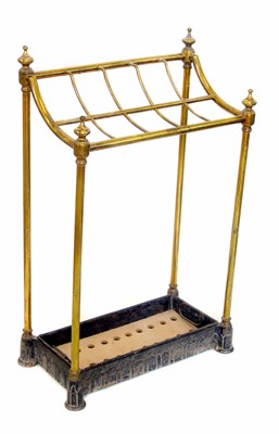 Lot 161 - Edwardian ten-division walking cane stand.