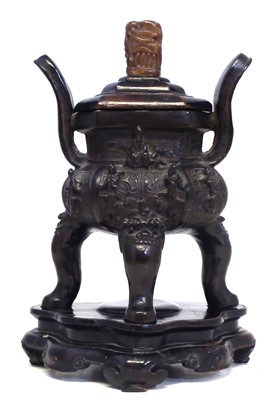 Lot 259 - Chinese archaic style bronze ding censor