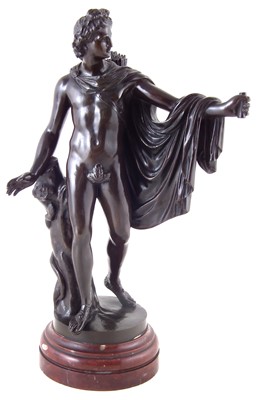 Lot 273 - Victorian bronze figure of Apollo.