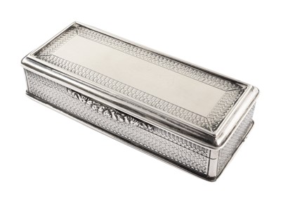 Lot 9 - Georgian silver snuff box.