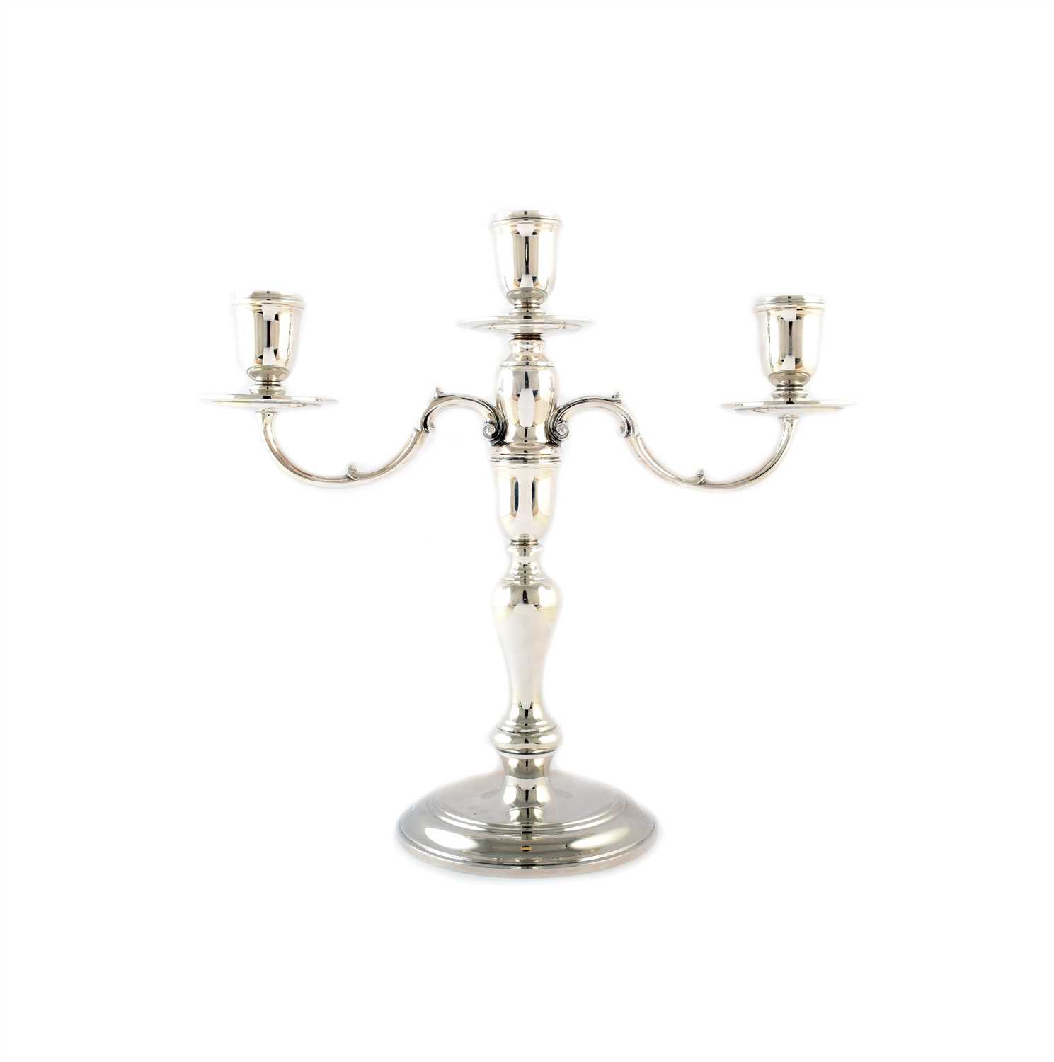 Lot 70 - A 1970s Mappin & Webb silver candelabra
