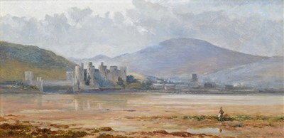 Lot 436 - John Surtees, "Conway Castle", oil.