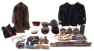 Lot 179 - Collection of uniforms and caps, together with various webbing etc