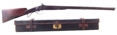 Lot 26 - Double percussion shotgun by Patrick of Liverpool with case