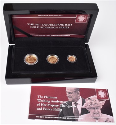 Lot 28 - Hattons of London, The Double Portrait, Gold Sovereign Series, 2017.