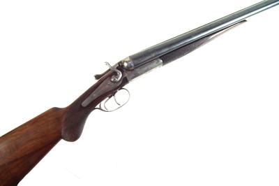Lot 91 - 12 bore double hammer gun by Husquarna serial number 79231