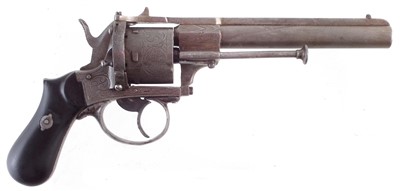 Lot 49 - Belgian Pinfire revolver circa 1865, 9mm calibre