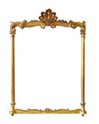 Lot 629 - Victorian over-mantel mirror.