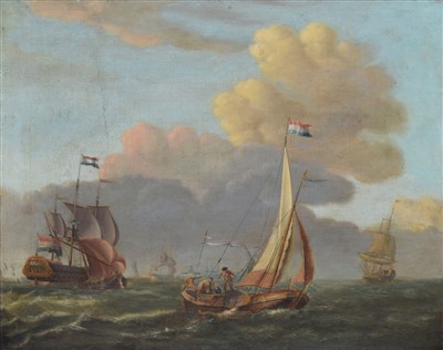 Lot 452 - Dutch School, 18th/19th century, Maritime scene, oil.