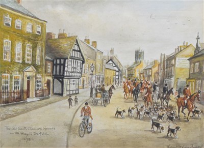Lot 469 - Herbert St. John Jones, "South Cheshire Hounds", watercolour.