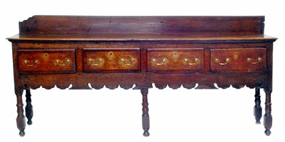 Lot 531 - George III oak dresser base.