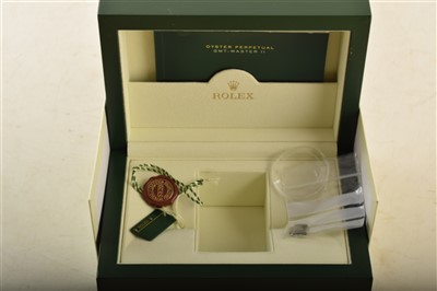 Lot 142 - A Gent's Rolex Oyster Perpetual date GMT-Master-II steel bracelet watch.