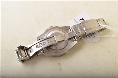 Lot 142 - A Gent's Rolex Oyster Perpetual date GMT-Master-II steel bracelet watch.
