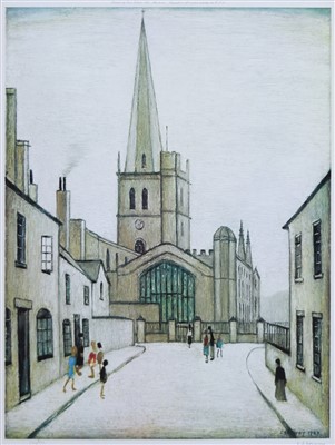 Lot 284 - After L.S. Lowry, "Burford Church", signed print.