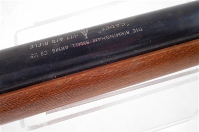 Lot 157 - BSA Cadet . 177 air rifle with case