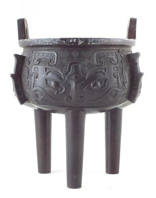 Lot 269 - Chinese bronze archaic style ding censor