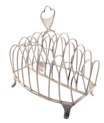 Lot 17 - Georgian silver toast rack.