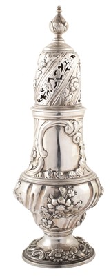 Lot 61 - Georgian silver sugar caster.
