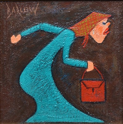 Lot 347 - Albert Barlow, "On a Mission", acrylic.