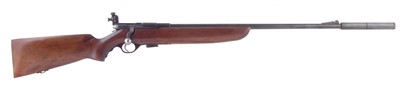 Lot 51 - Mossberg .22 bolt action rifle with moderator serial number 4946